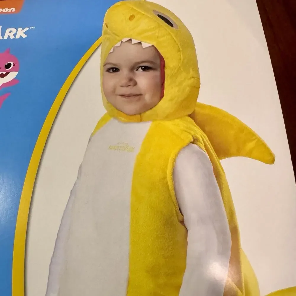Spirit Halloween Pinkfong Baby Shark Infant Costume 12-18 Months Yellow NIP
